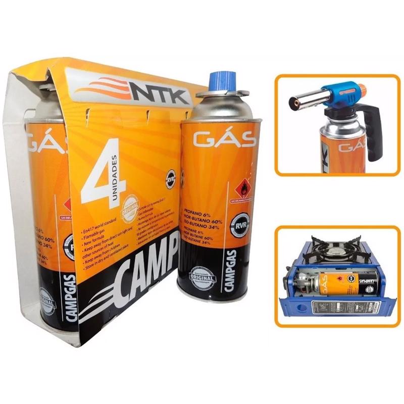 Kit 5 Latas Gás Butano Para Maçaricos E Fogões De Camping 227g Titanium