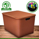 Kit 5 Organizador Rattan Com Tampa 7L
