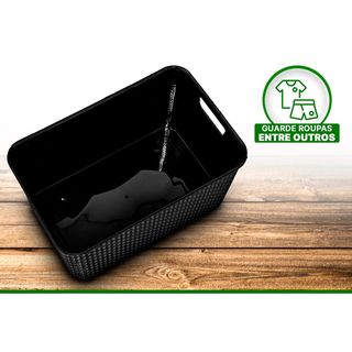Kit 6 Organizador Rattan Com Tampa 07lts