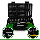 Kit Ferramentas 128 Peças Chave Canhao Soquete Bits Com Maleta Completa Serviços Gerais Multiuso