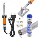 Kit Ferro De Solda Western Com Estanho Profissional 40W 200v Com Suporte Ferro