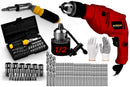Kit Furadeira Parafusdeira Martelete Elétrica 13mm 500W Mandril