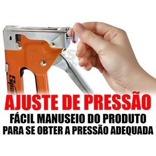 Kit Grampeador Tapeceiro Com Jogo Chave Catraca Soquete Sextavado