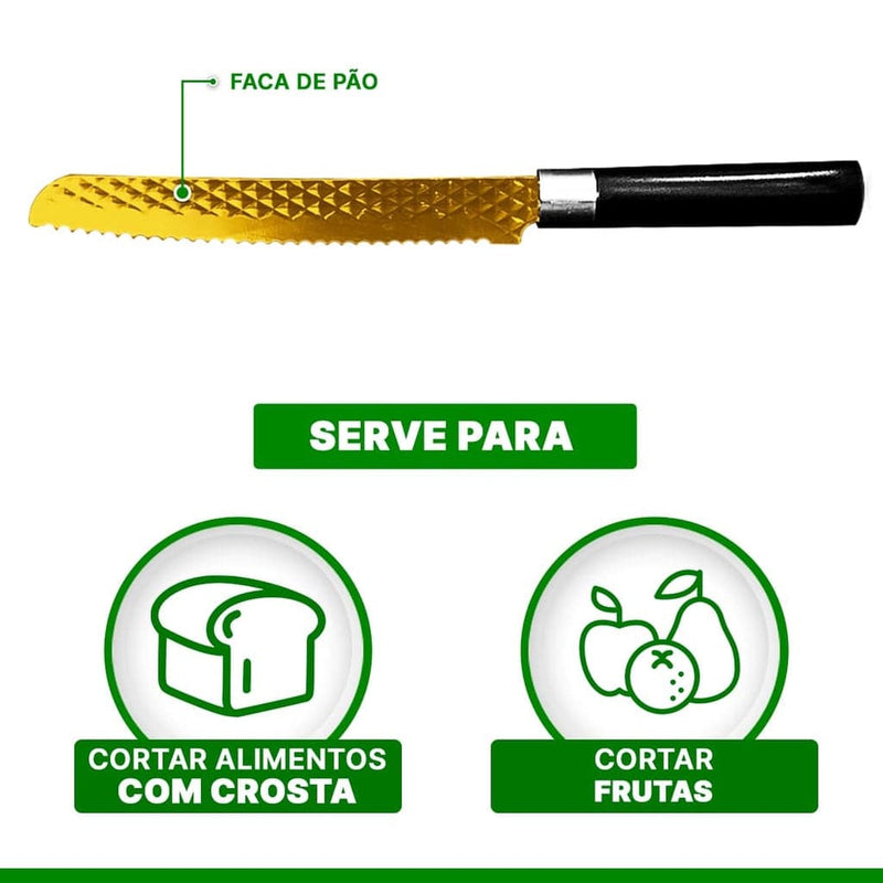JOGO DE FACAS 4 PEÇAS DELUXE Destak Ferramentas