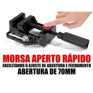 Kit Suporte Para Furadeira Com Morsa + 8 Disco 4.1/2 Titanium