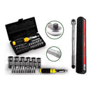 Kit Torquimetro De Estalo 1/2 Pol Soquetes Bits 41 peças Maleta Completa