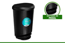 Lixeira Cesto Com Tampa E Pedal 10 Litros Preta