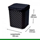 Lixeira Cesto Plástico Reforçado Resistente Para Pia Bancada Cozinha 5 Litros