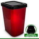 Lixeira Cesto Tampa Click 9 Litros Metalizado Cozinha Banheiro Destak Ferramentas