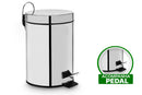 Lixeira Inox 3 Litros Com Pedal Cesto Balde Interno Removível Aço Inox