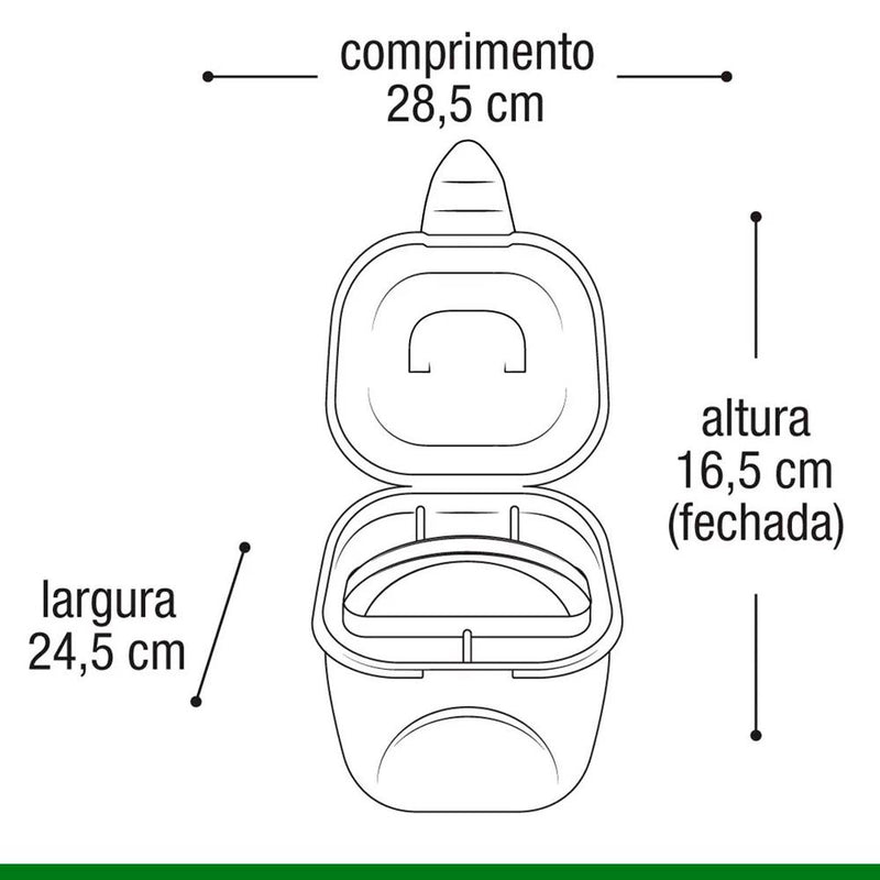 Maleta Plástica Multiuso Reforçada Resistente Para Maquiagem Esmaltes Azul 11"