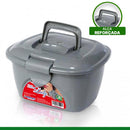 Maleta Plástica Multiuso Reforçada Resistente Prata 7"