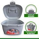 Maleta Plástica Multiuso Reforçada Resistente Prata 7"