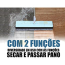 Mop Flat 2 Refis Esfregão Com Balde Rodo Mágico Lava Seca Tira Pó