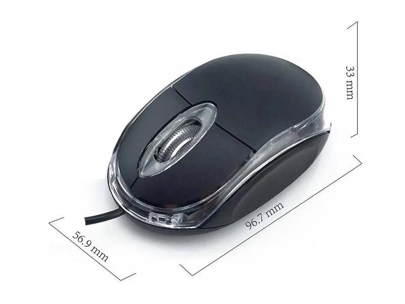 Mouse Office Básico Computador Notebook Óptico Led Interno 1200dpi