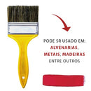 Pincel Trincha Cerdas Gris Para Pintura Com Cabo amarelo 1/2" à 4" Compel