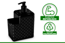 PORTA DETERGENTE E ESPONJA RATTAN PRETO Destak Ferramentas