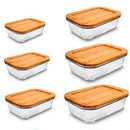 Pote Hermético 370ml a 1,150L Com Tampa Bambú Hauskraft