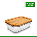 Pote Hermético 370ml a 1,150L Com Tampa Bambú Hauskraft