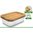 Pote Hermético 370ml a 1,150L Com Tampa Bambú Hauskraft