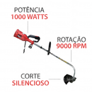 Roçadeira Cortador de Grama Elétrica 1000w Super Trimmer 9000rpm