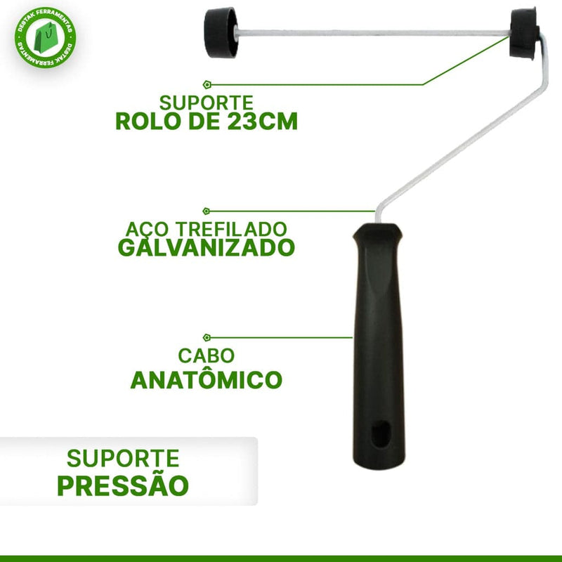 Suporte Garfo De Pressão Para Rolo De Tinta Cabo Plástico 23cm