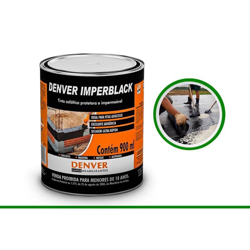 TINTA ASFÁLTICA IMPERBLACK 3,6LT DENVER Destak Ferramentas