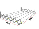 Varal Para Roupas Sanfonado 80cm Extensível Reforçado Parede Abre Fecha
