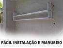 Varal Para Roupas Sanfonado 80cm Extensível Reforçado Parede Abre Fecha