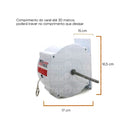 Varal de Roupas Recolhível Retrátil Parede 30m Automático