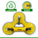 Ventosa Plástica Tripla Para Porcelanato Vidros Espelhos Metais Cerâmica Pisos Capacidade 120kg