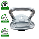 Ventosa Simples 50kg Em Liga De Alumínio Vidros Mármores Pisos Titânio