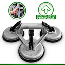 Ventosa Tripla 150kg Em Liga De Alumínio Vidros Mármores Pisos