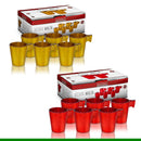 Xícara de Vidro Malta Vermelho 90ml 6 Peças