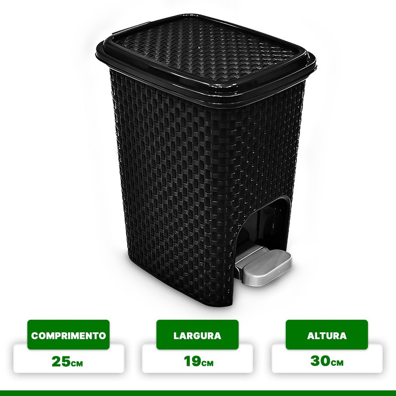 LIXEIRA 07LTS COM PEDAL RATTAN