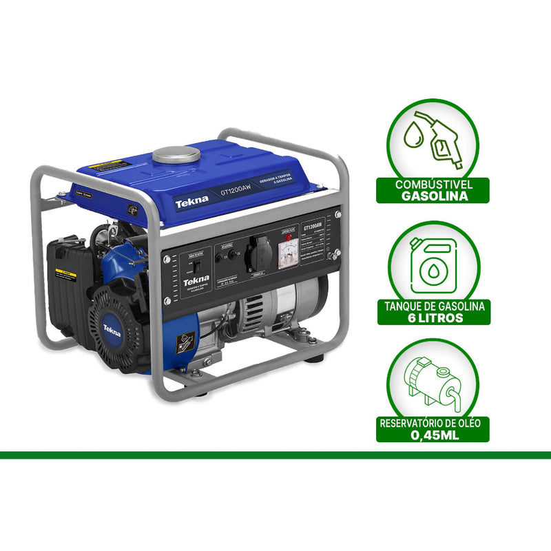 GERADOR DE ENEGIA ELÉTRICA A GASOLINA MANUAL RETRÁTIL QUADRO REFORÇADO 127V 220V