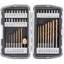 Jogo de Brocas para Metal de 1 à 6 MM + Bits e Adaptador com 40 Peças