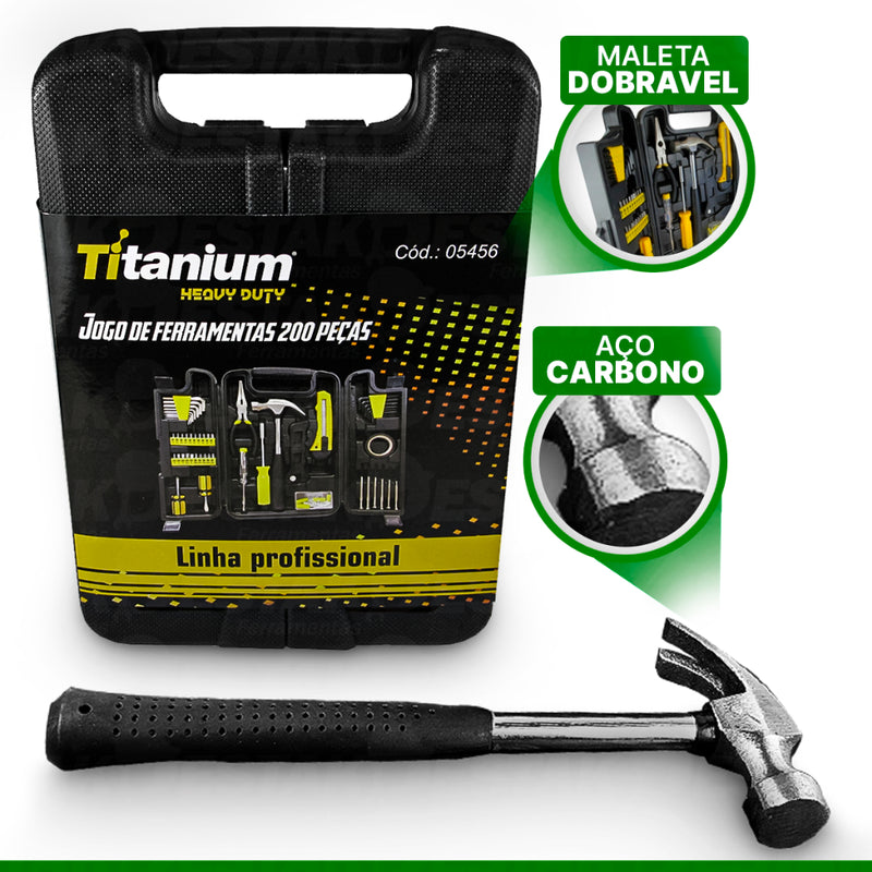 Kit Furadeira Impacto 550w 220v + 200 Peças