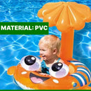 Boia Infantil Inflável com Fralda para Criança Cobertura para proteção do Sol - Snel