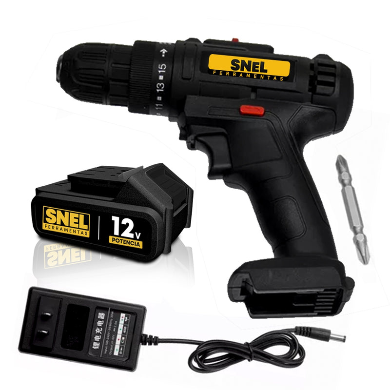 Parafusadeira 12V Bateria Quadrada Sn25 Snel Ferramentas