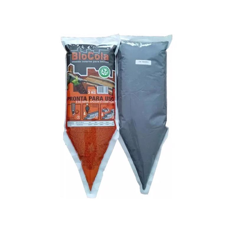 MASSA PRONTA PARA TIJOLO BISNAGA BIOMASSA 3KG