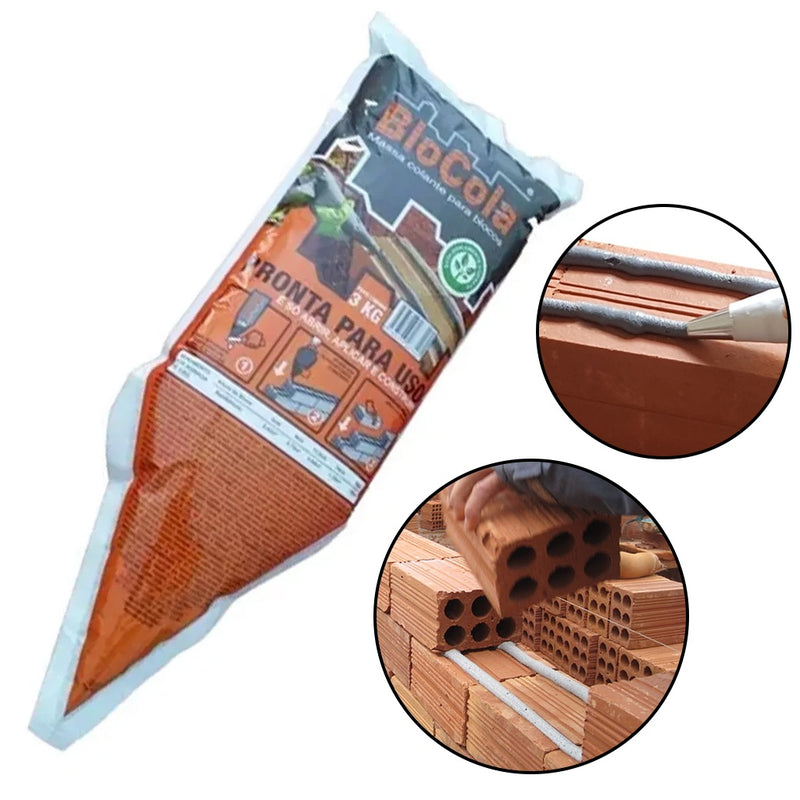 MASSA PRONTA PARA TIJOLO BISNAGA BIOMASSA 3KG