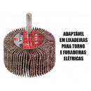 Roda De Lixa C/Haste P/Furadeira G40 60x20x6mm Mtx