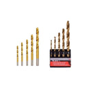 Jogo 5 Peças Brocas Aço Rápido Metal 3 à 8mm Titânio