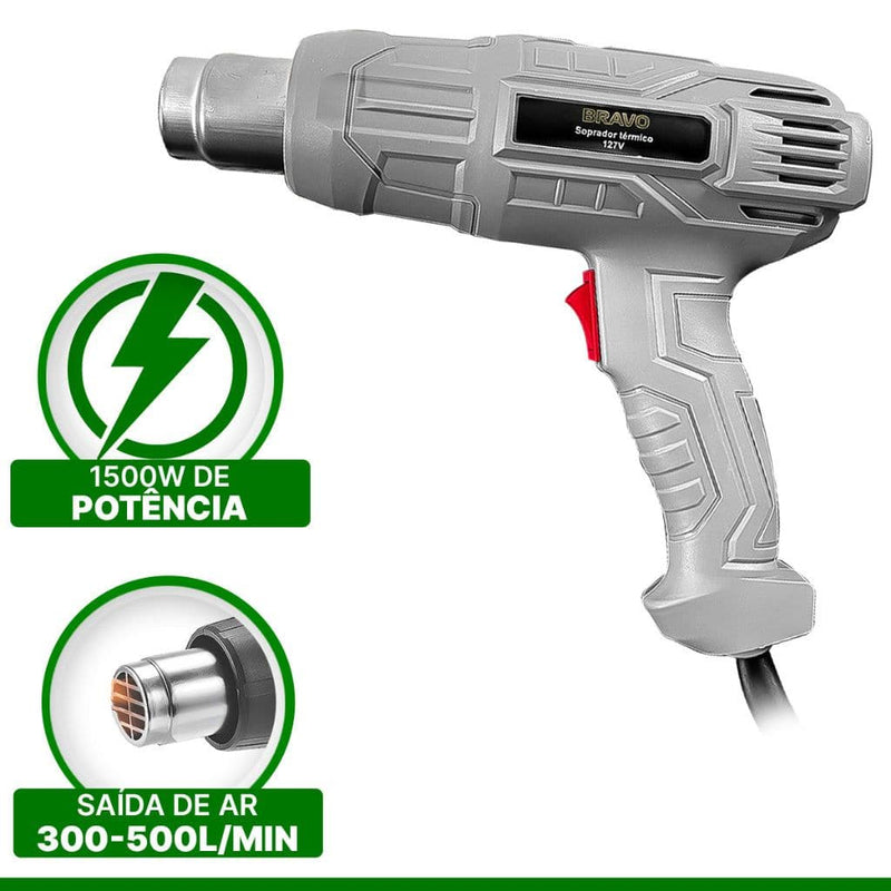 SOPRADOR TÉRMICO BRAVO 1500W TITANIUM Destak Ferramentas