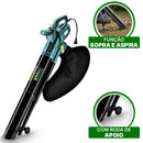 Soprador Aspirador De Folhas Elétrico Compacto Potente 2000W 40 Litros