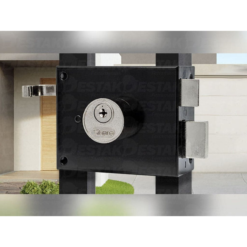 Fechadura 921 X 100mm - Preto Silvana