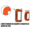 JOGO DE GRAMPOS TIPO C 25-50-75MM SPARTA Destak Ferramentas