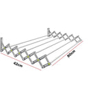 Varal Para Roupas Sanfonado 80cm Extensível Reforçado Parede Abre Fecha