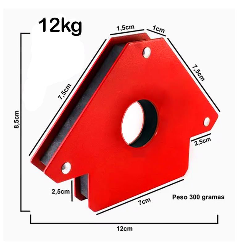 Esquadro Magnético Hexagonal Para Solda 35KG Multi Angulo 30° 45° 60° 75° 90°